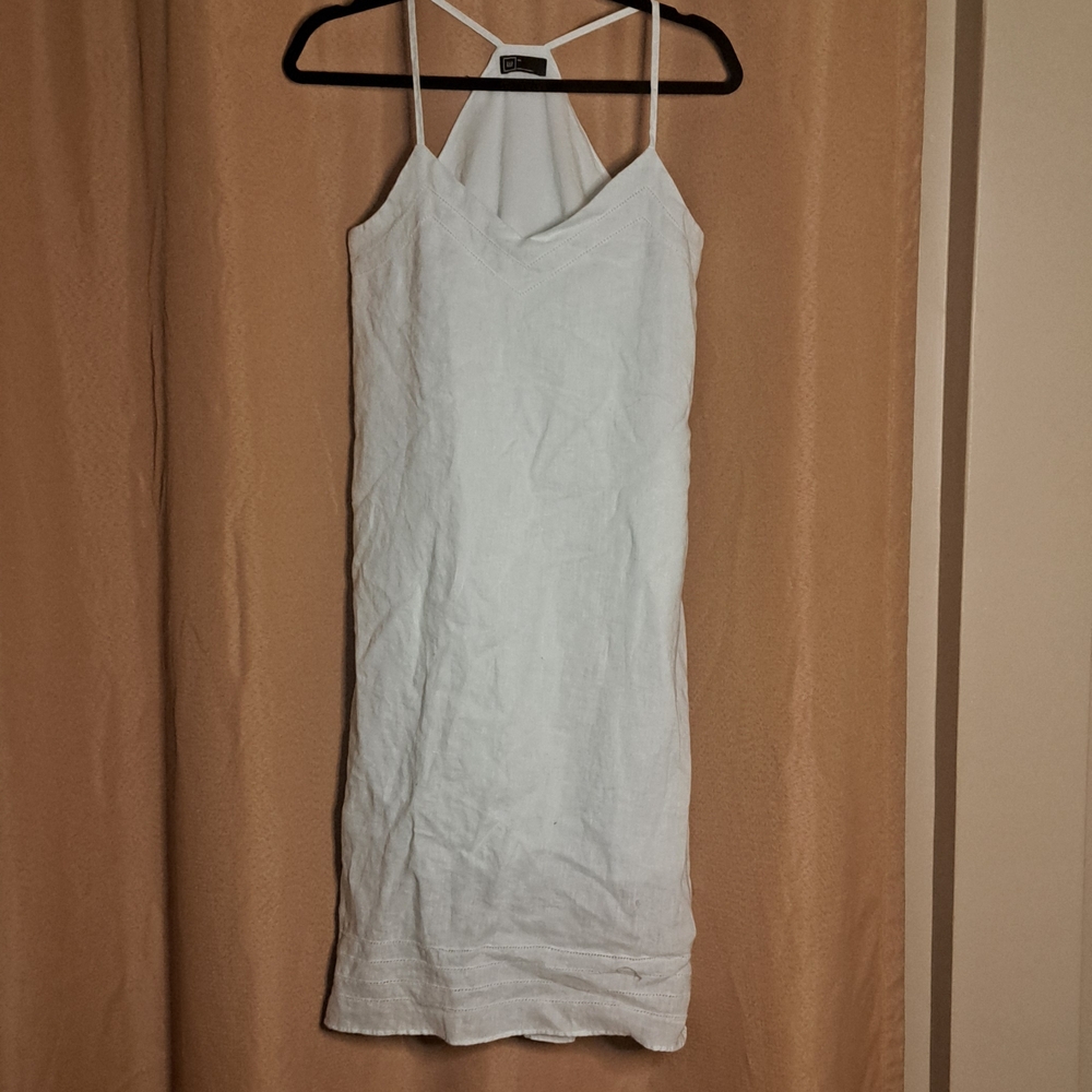 Elegant White Linen Gap Dress